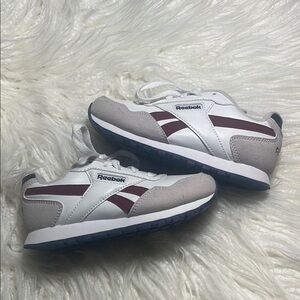 Reebok Kids White and Maroon Sneakers